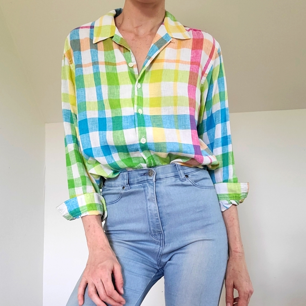 VINTAGE - Linen blend blouse